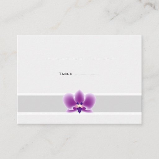 Customizable Dark Purple Orchid Place Cards Business Card Templates