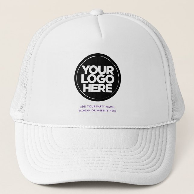 Dark Purple | Personalized Logo and Text Baseball Trucker Hat