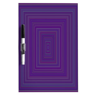 Dark Purple Pink Geometric Rectangles Art Dry-Erase Board