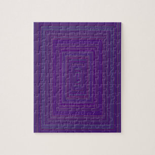 Dark Purple Pink Geometric Rectangles Art Jigsaw Puzzle