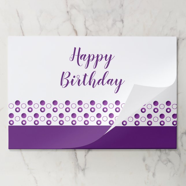 Dark Purple Polka Dot Paper Pad (Folded)