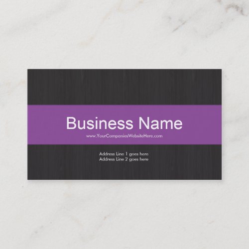 Dark &amp; Purple Professional Business Card