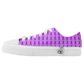 Dark Purple Ribbons Lo Top (Left Shoe Outside)