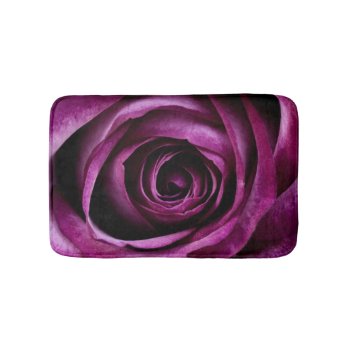 Dark Purple Rose Bathroom Mat by MissMatching at Zazzle