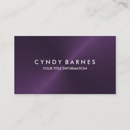 Customizable Purple Sheen Business Card