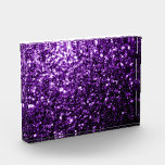 Dark purple shiny faux glitter sparkles acrylic award<br><div class="desc">Dark purple sparkles Acrylic Award. Beautiful girly glamorous purple shiny glitters sparkles. Photo of sparkles,  not actual glitter!</div>