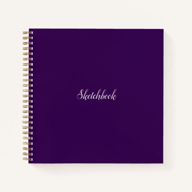 Dark Purple Sketchbook Notebook (Front)