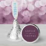 Dark Purple Slate Wedding Hershey Kisses Hershey®'s Kisses®<br><div class="desc">Dark Purple Slate Wedding Hershey Kisses features the names of the couple in white against a dark purple color back side. Perfect for weddings, engagement parties or anniversary parties. Personalize it by replacing the placeholder text with your details. For more options such as to change the font and it's size...</div>
