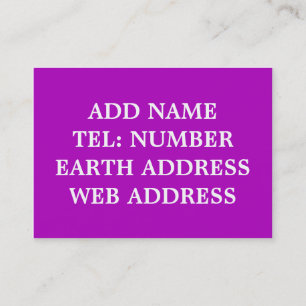 Dark Purple solid color business card