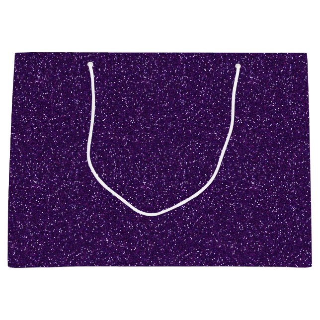 Dark Purple Sparkle Glitter Large Gift Bag (Front)