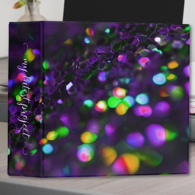 Dark Purple Sparkling 3 Ring Binder (Creator Uploaded)