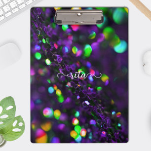 Dark Purple Sparkling Clipboard
