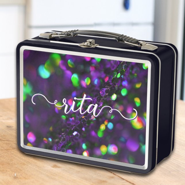 Dark Purple Sparkling Metal Lunch Box (Creator Uploaded)