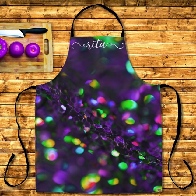 Dark Purple Sparkling Work Apron (Creator Uploaded)