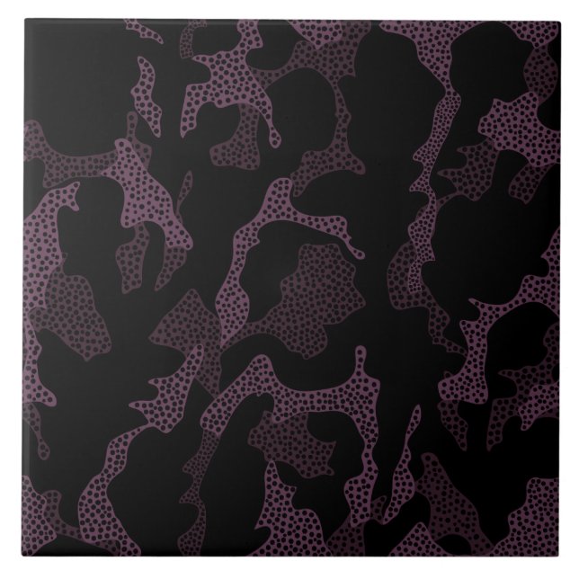 Dark Purple Spotted Ceramic Tile (Front)