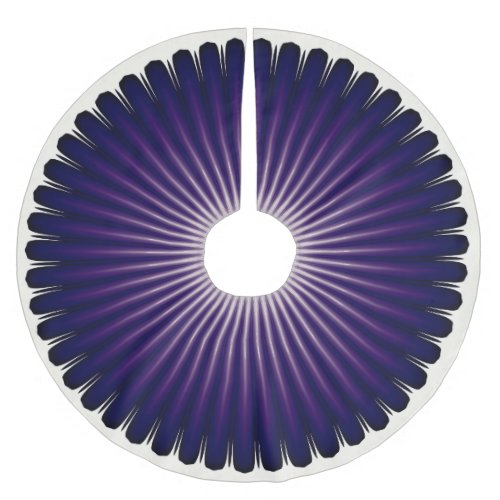 Dark Purple Starburst Pattern Christmas Tree Skirt