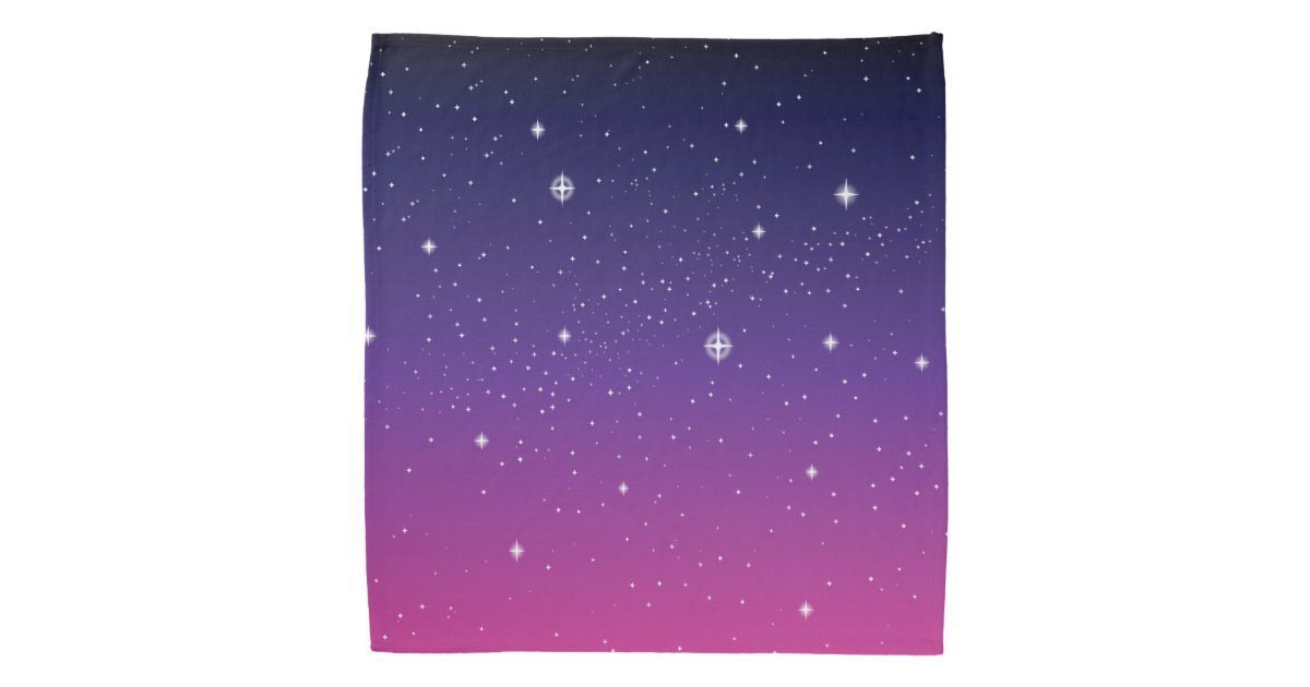 Dark Purple Starry Night Sky Bandana Zazzle Com