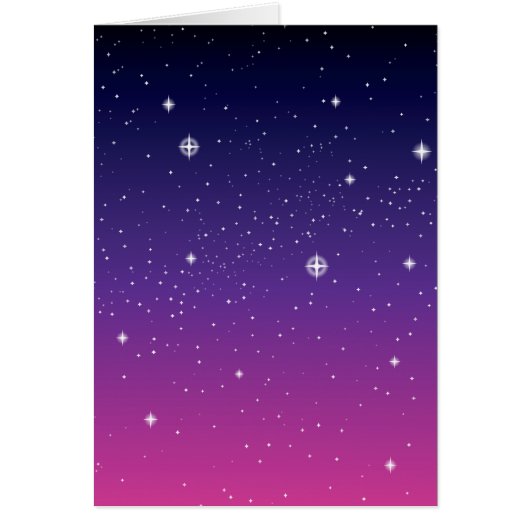 Dark Purple Starry Night Sky Cards (Front)