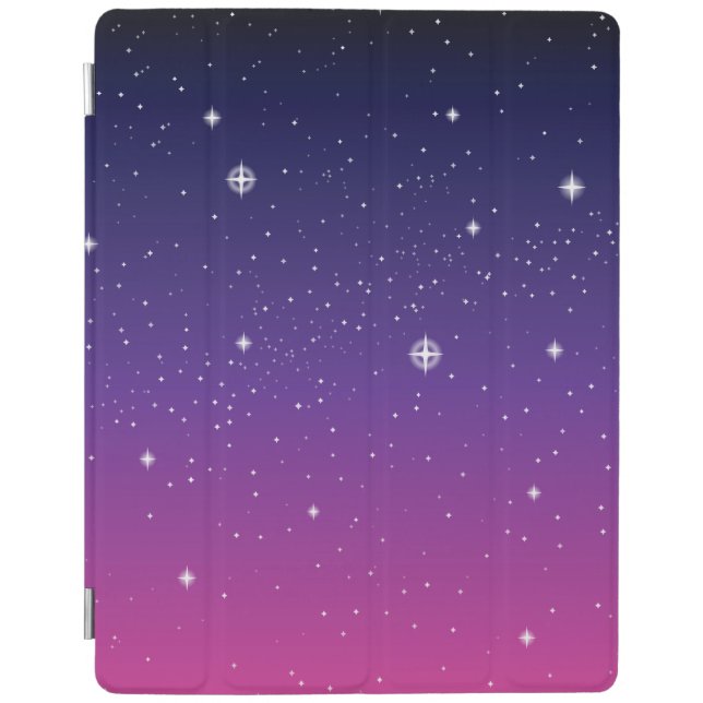 Dark Purple Starry Night Sky iPad Smart Cover (Front)