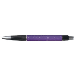 Dark Purple Starry Night Sky Pen