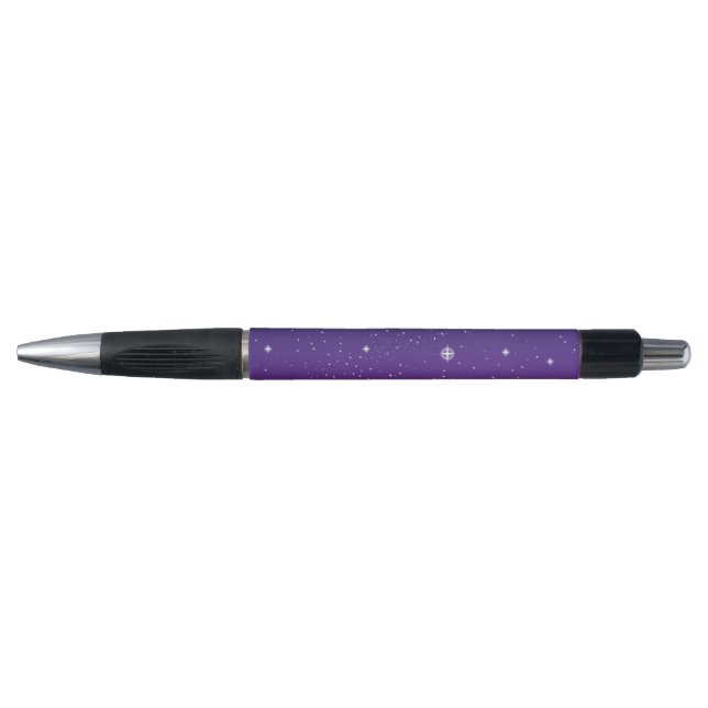 Dark Purple Starry Night Sky Pen (Front)