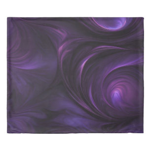 Dark Purple Swirl Design Duvet Cover