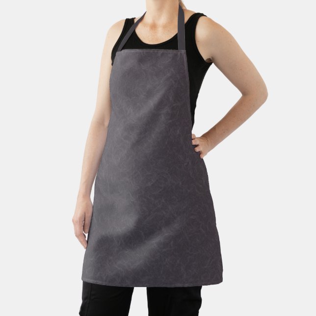 Dark purple textured surface swirling pattern apron (Insitu)