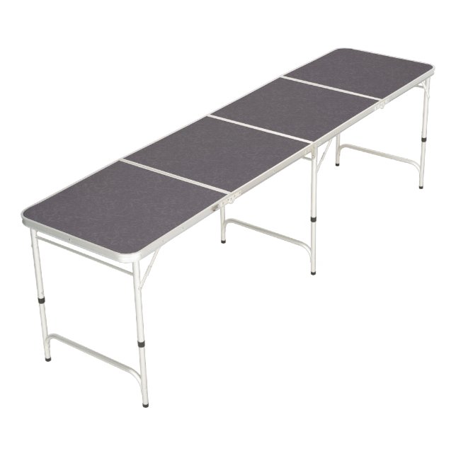 Dark purple textured surface swirling pattern beer pong table (Angled)