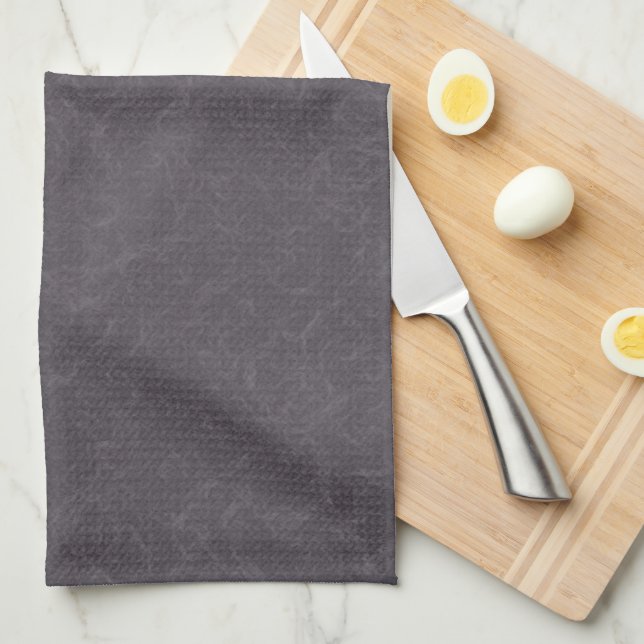 Dark purple textured surface swirling pattern kitchen towel (Quarter Fold)