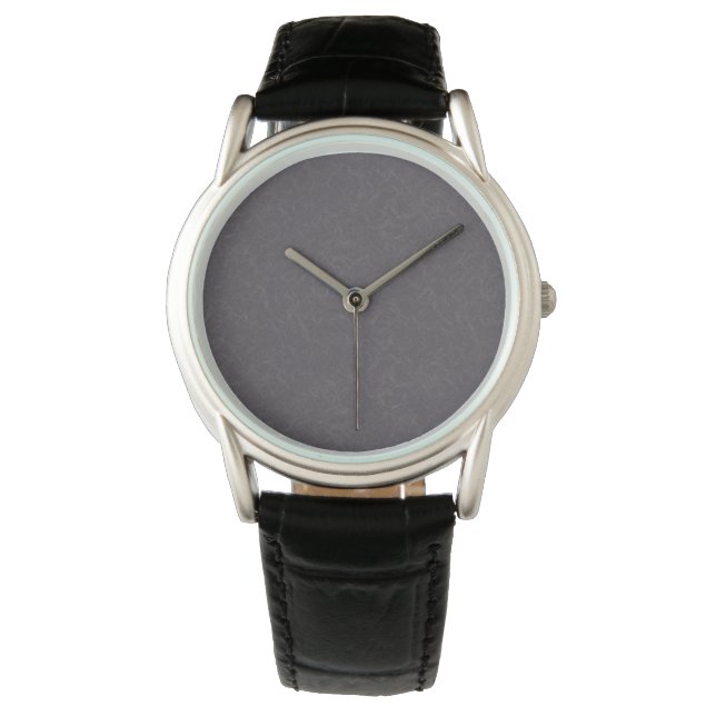 Dark purple textured surface swirling pattern watch (Front)