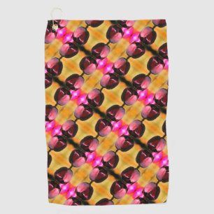Dark Purple Tulip Flower Abstract Pattern Golf Towel