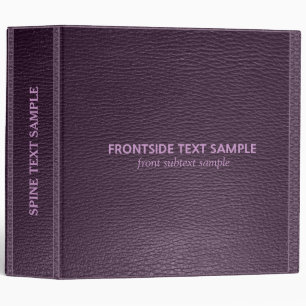 Dark Purple Vintage Leather Look 3 Ring Binder