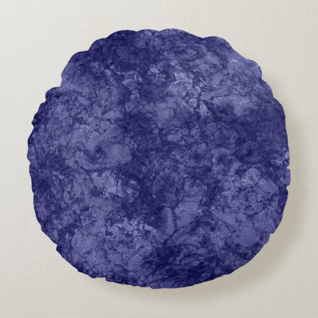 Dark purple violet texture textured suede marble g round pillow (Front)