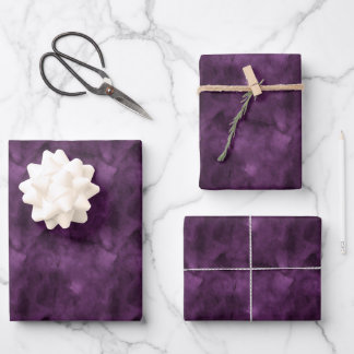 Dark Purple Watercolor Wrapping Paper Sheets