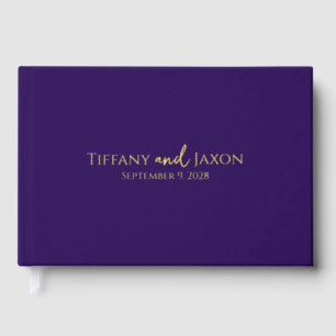 Dark Purple Wedding With Real Foil Guest Book