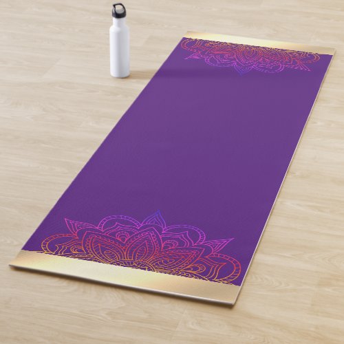 Dark purple with mandala yoga mat