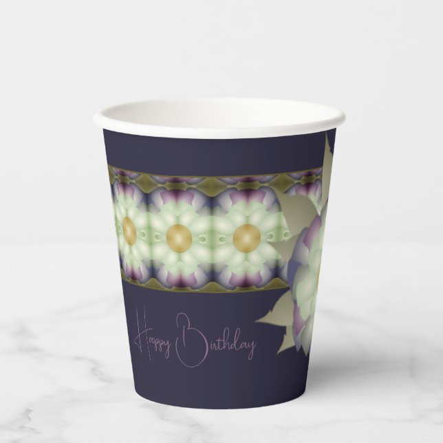 Dark Purple With Mauve Paper Cups (Front)