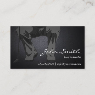 Dark Putt Golf Instructor Business Card