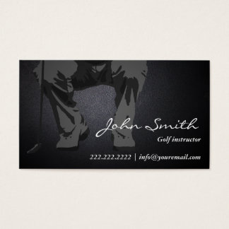 Dark Putt Golf Instructor Business Card