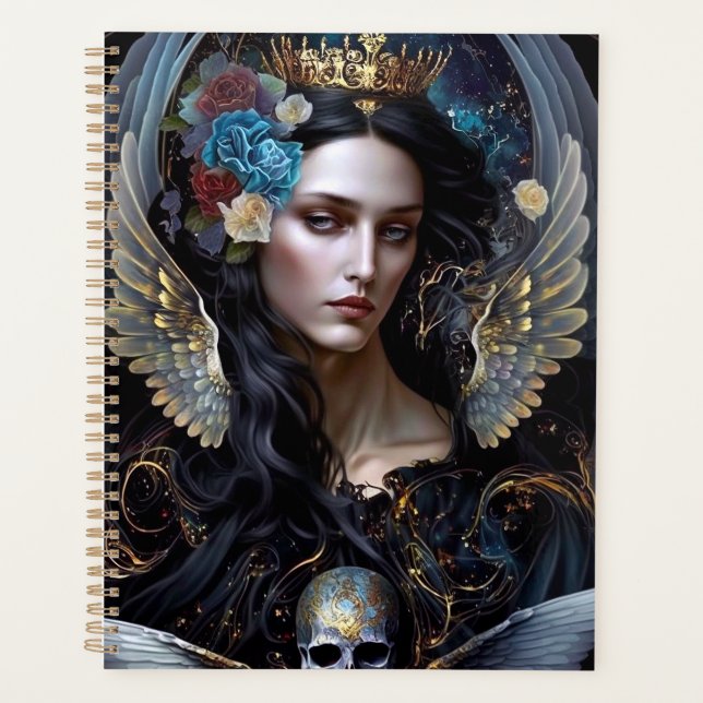 Dark Queen Angel Fantasy Art Planner (Front)