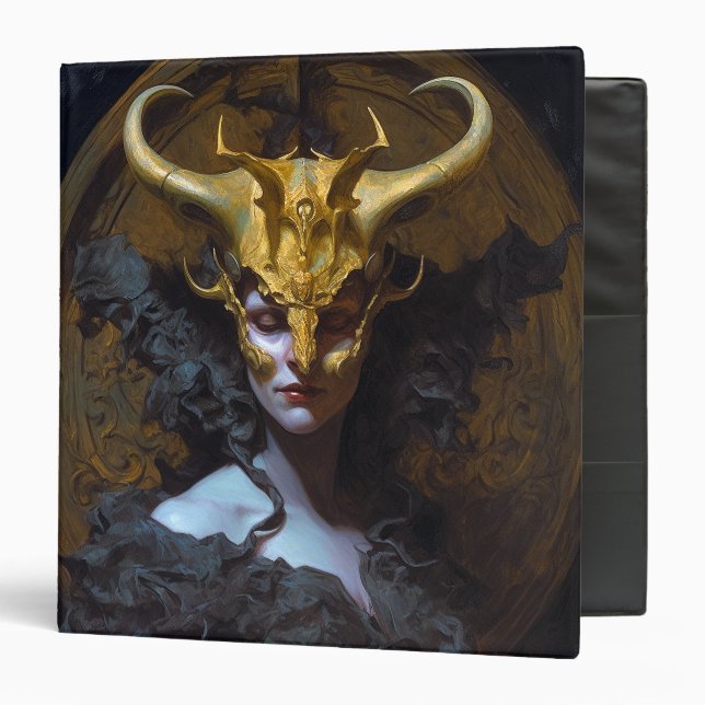 Dark Queen Fantasy Art 3 Ring Binder (Front/Inside)