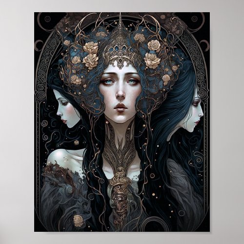 Dark Queen Fantasy Art Poster