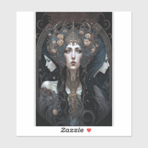 Dark Queen Fantasy Art Sticker