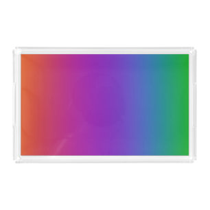 Dark Rainbow Colors Acrylic Vanity Tray