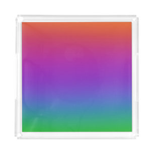 Dark Rainbow Colors Acrylic Vanity Tray