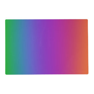 Dark Rainbow Colors Placemat