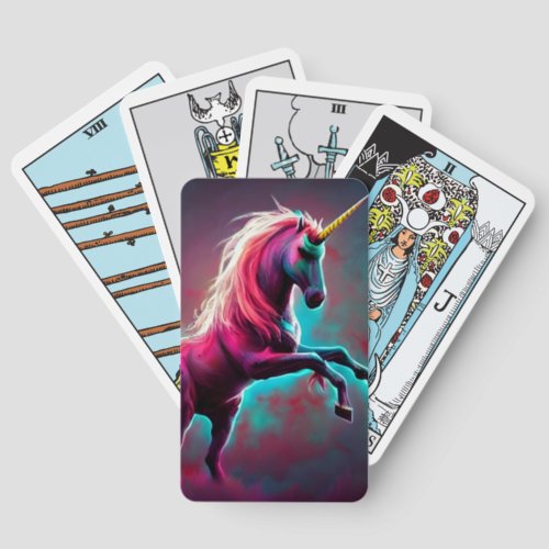 Dark Rainbow Gothic Unicorn AI created digital art Tarot Cards