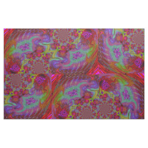 Dark Rainbow Psychedelic Abstract design Fabric