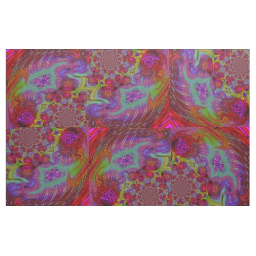 Dark Rainbow Psychedelic Abstract design Fabric