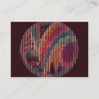 Dark Rainbow Striped Enclosure Card – Customizable